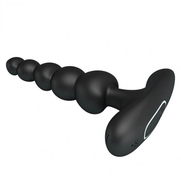 Pretty Love - Corban Vibrating Anal Bead Massager (Chargeable - Black)